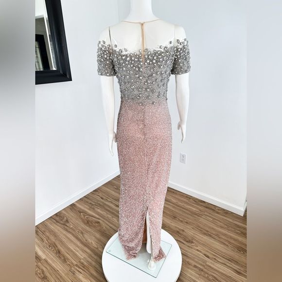 Pamella Roland Bead, Sequin, & Crystal-Embroidered Gown Size 12 - Picture 6 of 14